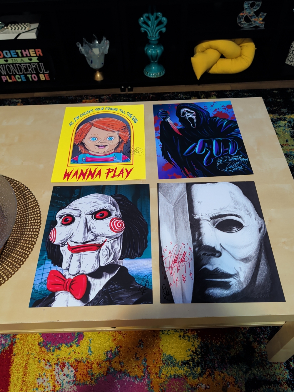 Horror Movie Art Print Set - Colorful Poster Collection